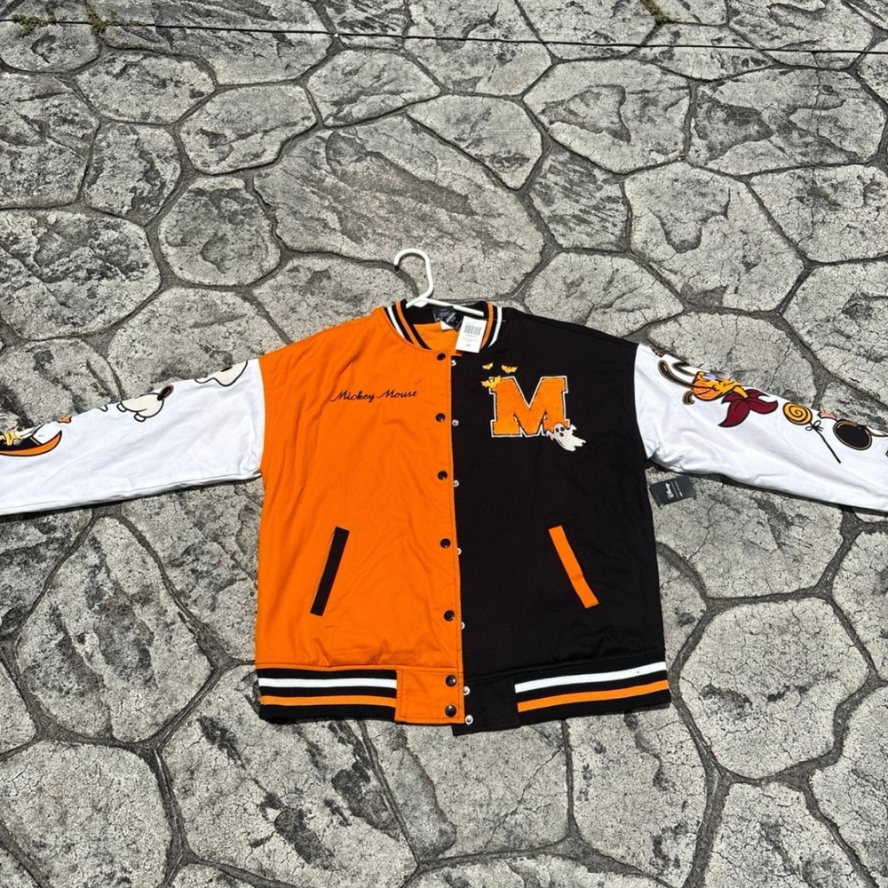 Her Universe Disney Halloween Split Girls Oversized Varsity Jacket